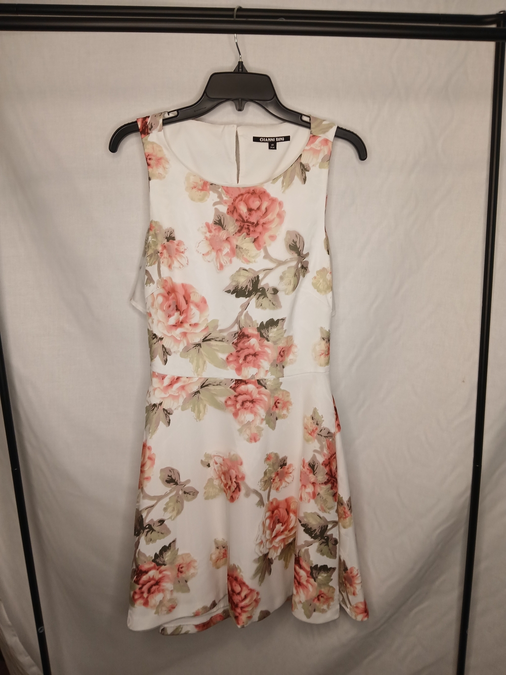 Gianni Bini White Floral Fit-and-Flare Dress - Pink Sz 10 NWT
